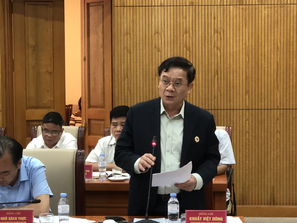 Đồng chí Khuất Việt Dũng, Ủy viên BCH Đảng bộ, Phó Bí thư Đảng ủy, Phó Chủ tịch Trung ương Hội Cựu Chiến binh Việt Nam. Ảnh: VT