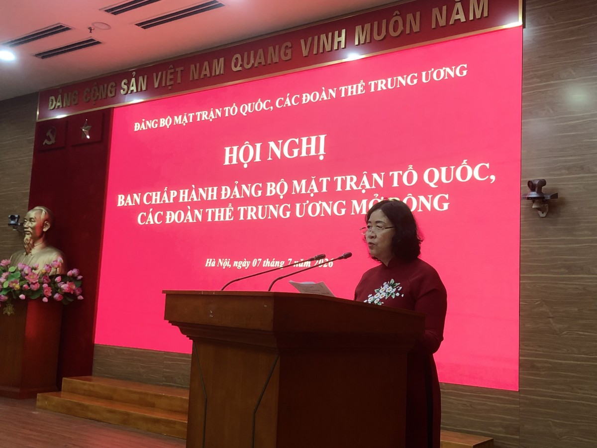 Đảng bộ Mặt trận Tổ quốc, các đoàn thể Trung ương tổ chức Hội nghị Ban Chấp hành Đảng bộ mở rộng