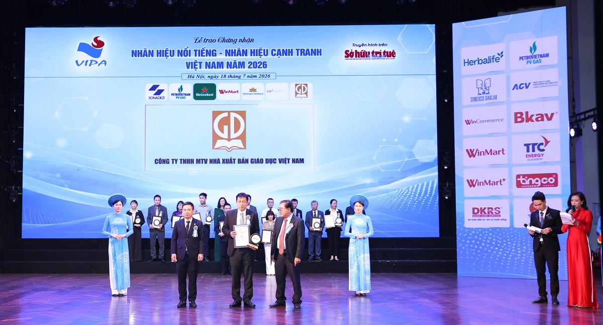 Nhà xuất bản Giáo dục Việt Nam lọt Top 20 Nhãn hiệu nổi tiếng Việt Nam năm 2026