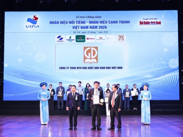 Nhà xuất bản Giáo dục Việt Nam lọt Top 20 Nhãn hiệu nổi tiếng Việt Nam năm 2026