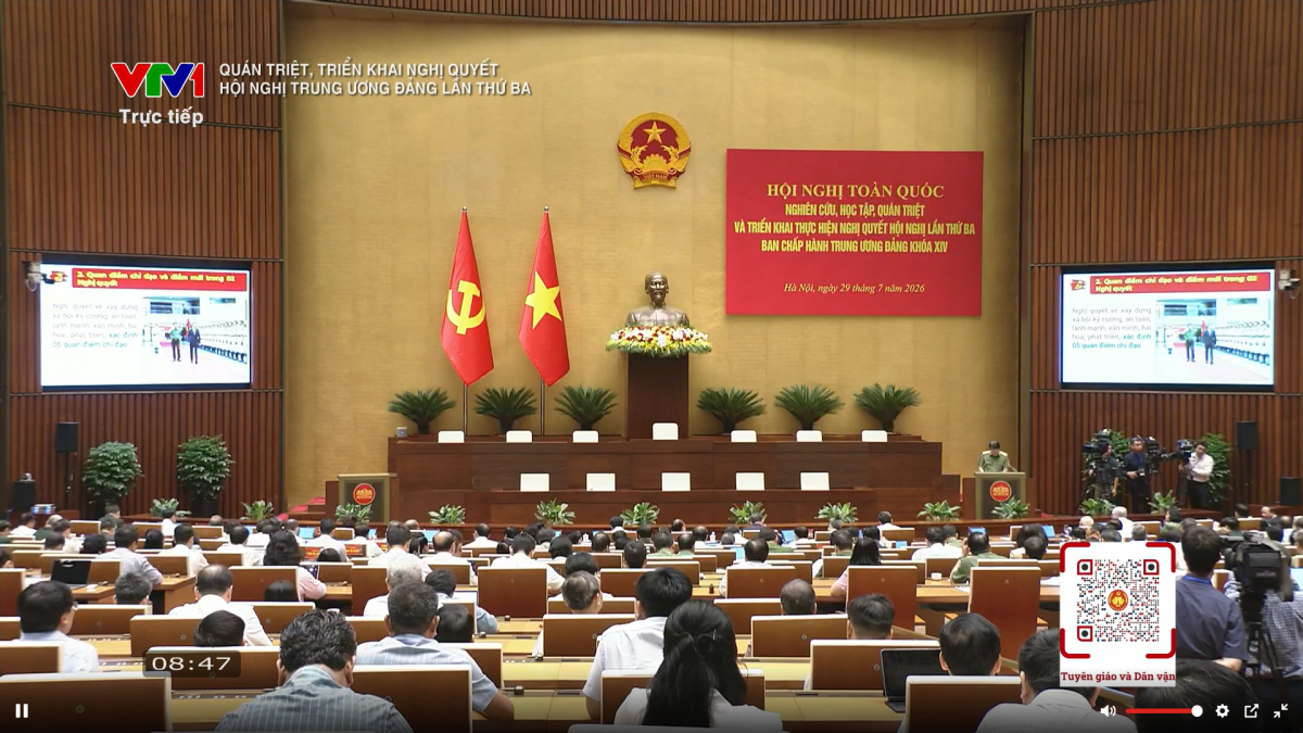 Hội nghị toàn quốc quán triệt và triển khai thực hiện Nghị quyết Hội nghị Trung ương 3