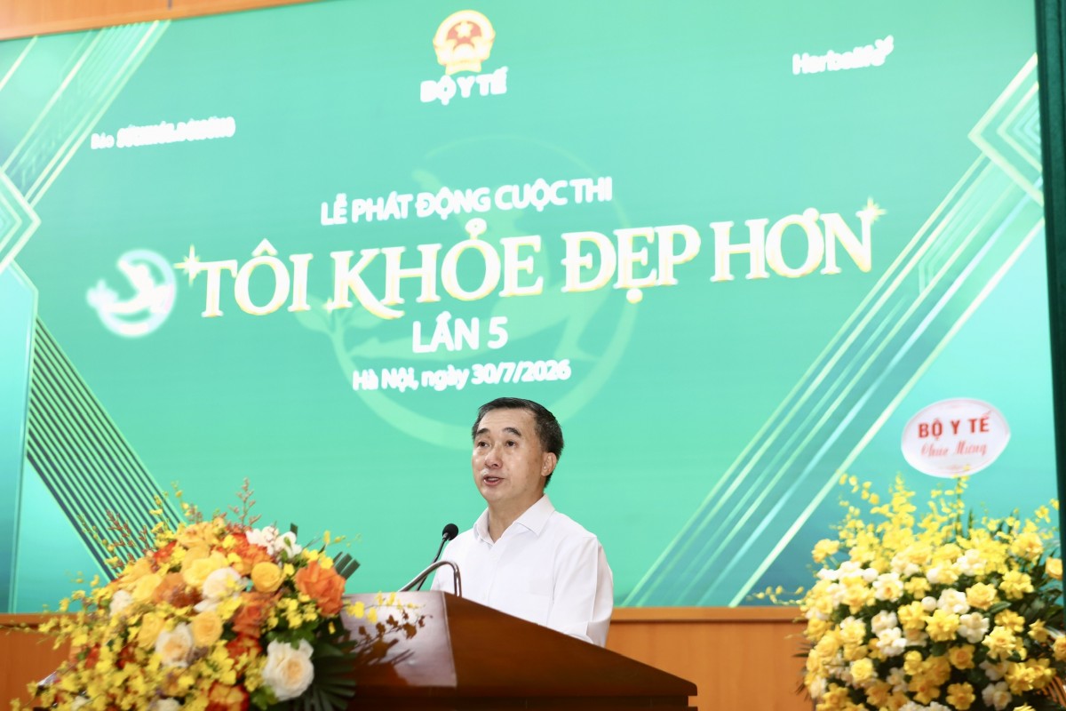 TTƯT.GS.TS Trần Văn Thuấn - Thứ trưởng Bộ Y tế, Chủ tịch Hội đồng Y khoa Quốc gia, Trưởng Ban Chỉ đạo cuộc thi phát biểu