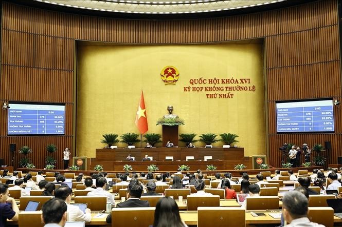 Thông cáo báo chí số 16, Kỳ họp không thường lệ thứ Nhất, Quốc hội Khóa XVI