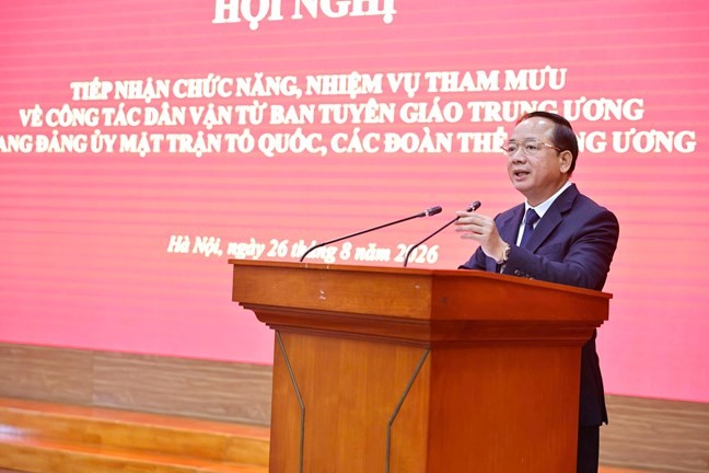 Mặt trận tổ quốc Việt Nam: Tiếp nhận nhiệm vụ tham mưu về công tác dân vận