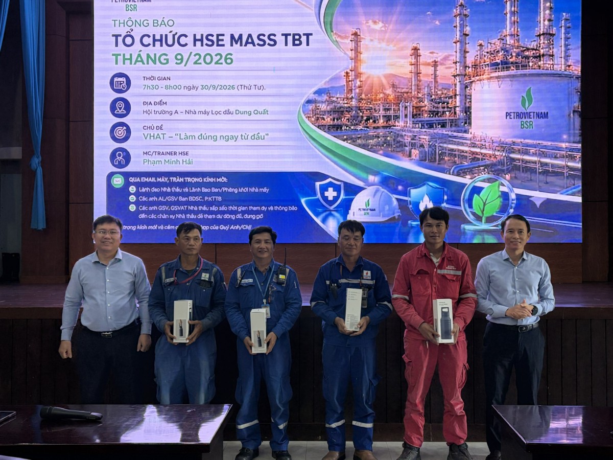 NMLD Dung Quất đạt hơn 59 triệu giờ công an toàn: Chung sức xây dựng và lan tỏa văn hóa an toàn