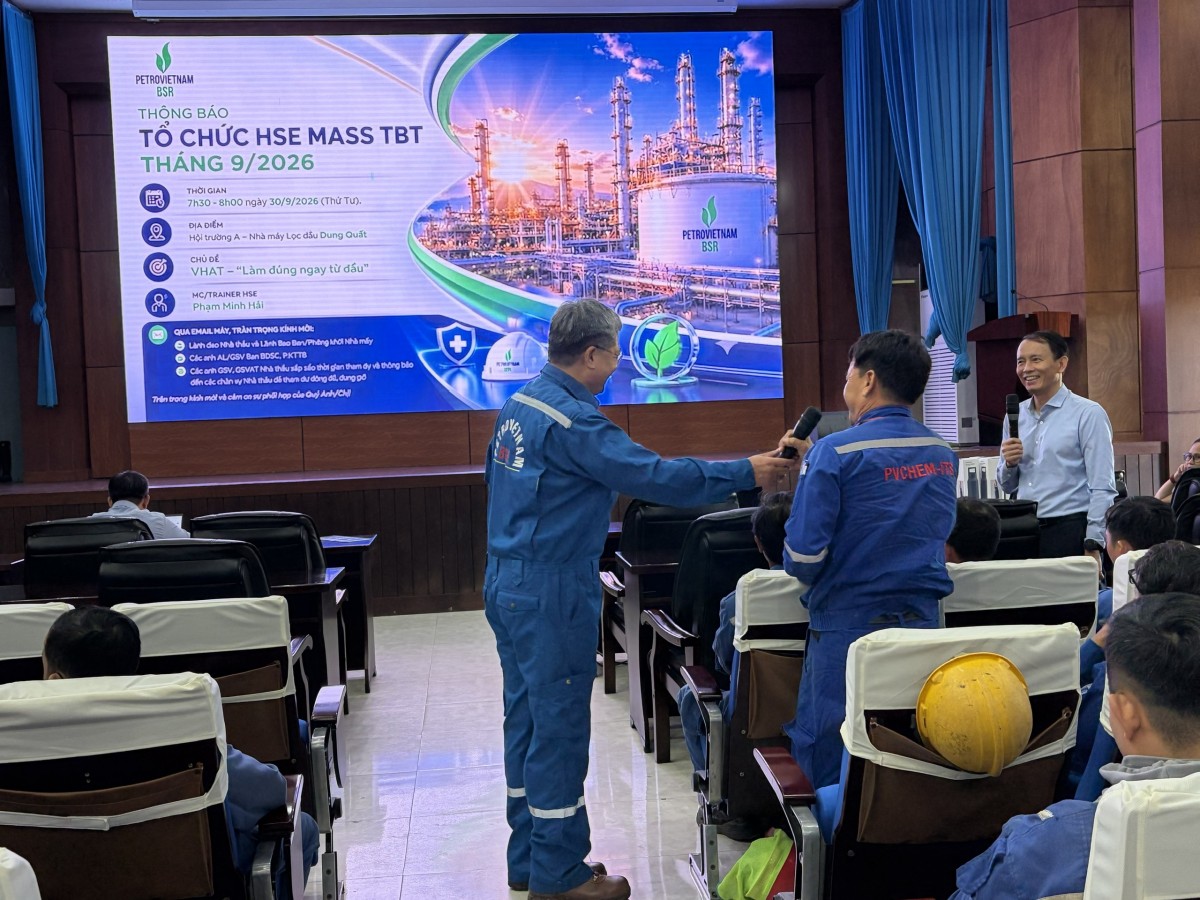 NMLD Dung Quất đạt hơn 59 triệu giờ công an toàn: Chung sức xây dựng và lan tỏa văn hóa an toàn