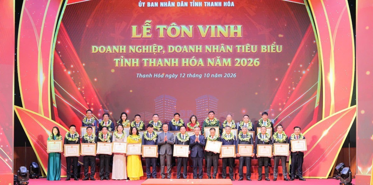 Thanh Hóa tôn vinh doanh nghiệp, doanh nhân tiêu biểu năm 2026