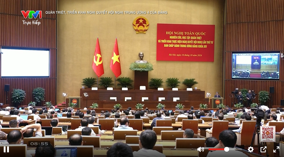 Khai mạc Hội nghị toàn quốc quán triệt, triển khai thực hiện Nghị quyết Trung ương 4 khóa XIV