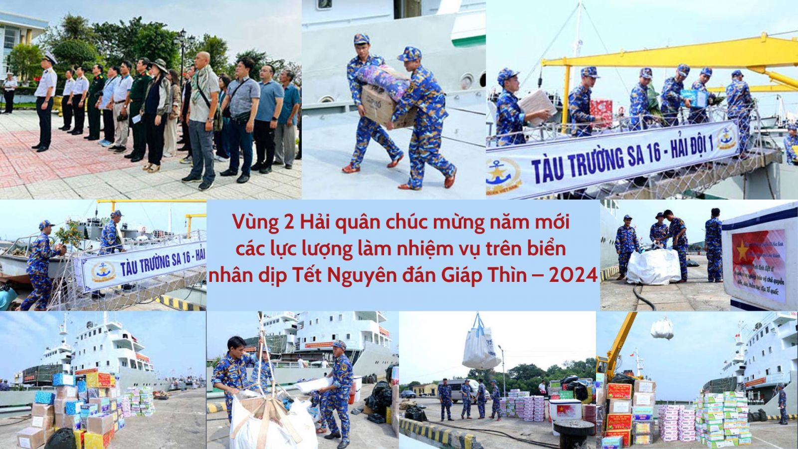 Vùng 2 Hải quân tổ chức đoàn cán bộ đi thăm, kiểm tra, chúc mừng năm mới cán bộ, chiến sĩ Nhà giàn DKI và các lực lượng làm nhiệm vụ trên biển nhân dịp Tết Nguyên đán Giáp Thìn – 2024