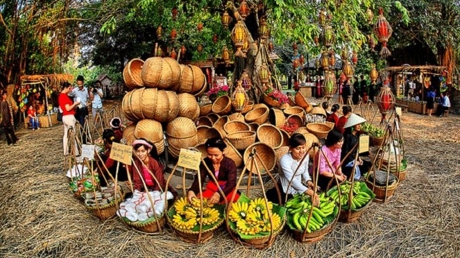 “Chợ quê - Ký ức tuổi thơ” tại Làng Văn hóa - Du lịch các dân tộc Việt Nam