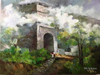 hai van quan duoi troi may trang