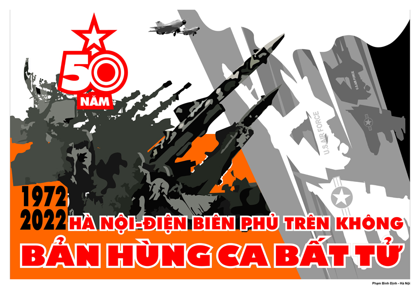 Phát hành tranh cổ động tuyên truyền kỷ niệm 50 năm Chiến thắng Hà Nội – Điện Biên Phủ trên không
