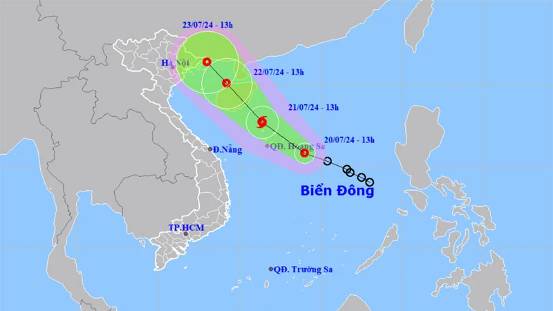 Áp thấp nhiệt đới gây biển động rất mạnh, sóng cao từ 2-4m